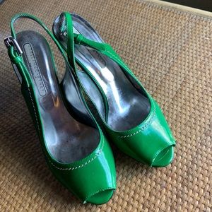 Stella McCartney Grn PeepToe Slingback Pump 6